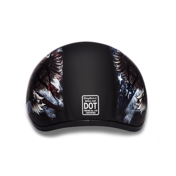 MOTORCYCLE D6-USA D.O.T. DAYTONA SKULL CAP - W/ USA