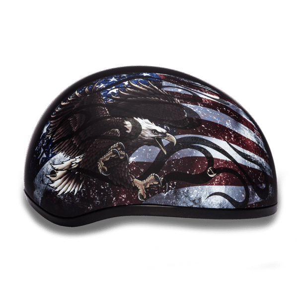 MOTORCYCLE D6-USA D.O.T. DAYTONA SKULL CAP - W/ USA