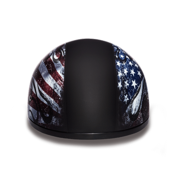 MOTORCYCLE D6-USA D.O.T. DAYTONA SKULL CAP - W/ USA