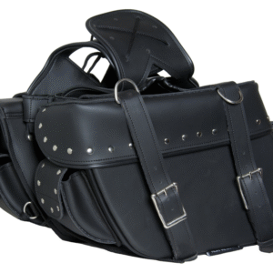 MOTORCYCLE TWO STRAP SADDLE BAG W/ STUDS