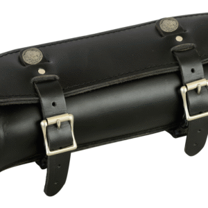 MOTORCYCLE DS4001 PREMIUM LARGE LEATHER ROUND TOOL BAG