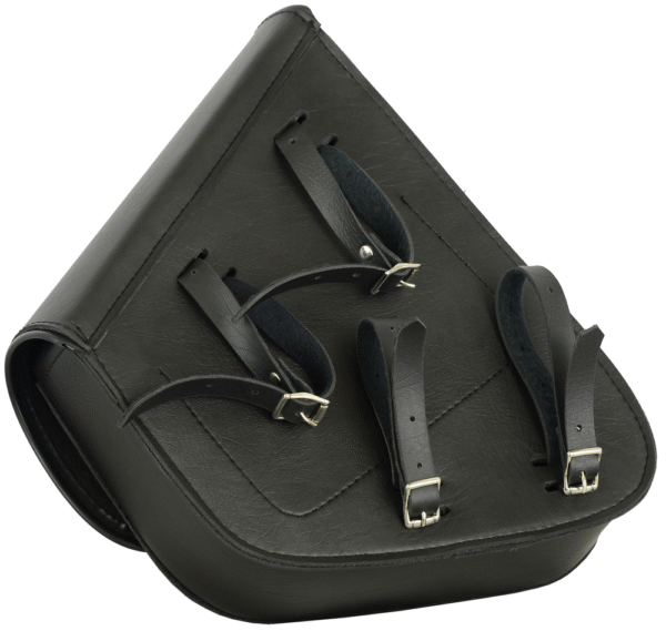 MOTORCYCLE DS5010L LEFT SIDE SYNTHETIC LEATHER SWING ARM BAG W/ BUFFALO SNAPS - Image 2