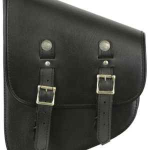 MOTORCYCLE DS5010L LEFT SIDE SYNTHETIC LEATHER SWING ARM BAG W/ BUFFALO SNAPS