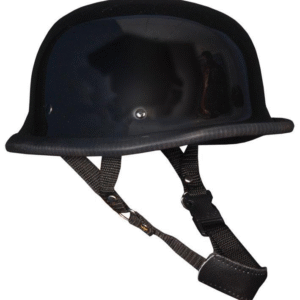 MOTORCYCLE NOVELTY German Gloss Black Helmet