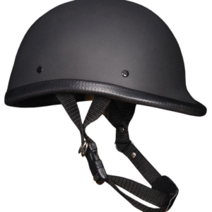 MOTORCYCLE NOVELTY Gloss Black Jockey Helmet