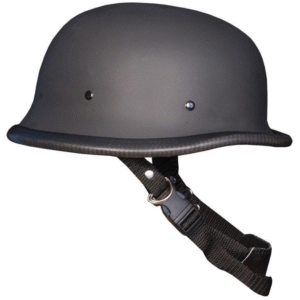 MOTORCYCLE NOVELTY German Flat Black Helmet