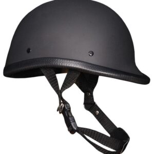 MOTORCYCLE NOVELTY Flat Black Jockey Helmet