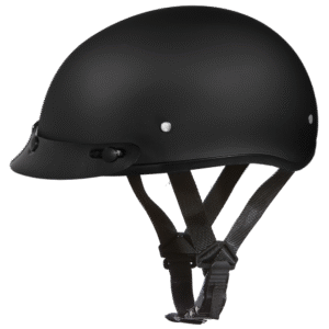 MOTORCYCLE D1-B D.O.T. DAYTONA SKULL CAP - DULL BLACK