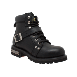 8143 WOMEN'S YKK ZIPPER BLACK BIKER BOOT