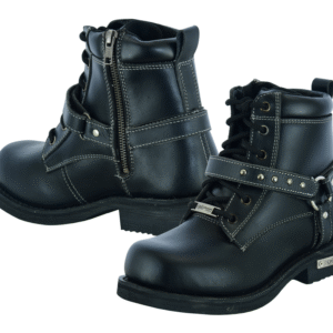 DS9766 WOMEN'S BOOTS WITH SIDE ZIPPER AND SINGLE STRAP