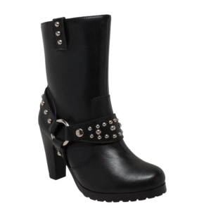 8546 WOMEN'S HEELED BOOT W/STUDS