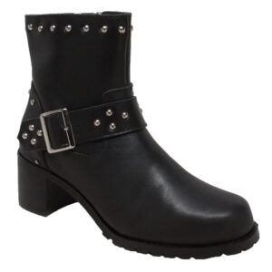 8811M WOMEN'S 8" HEELED BUCKLE BIKER BOOT